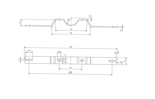 Rohrschelle für Verkehrszeichen, Schellen, für Pfosten 60 mm / Lochabstand nach Auswahl
